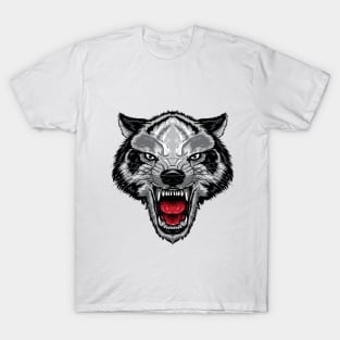 Angry Wolf Face Artwork for everyone who love wild life T-Shirt